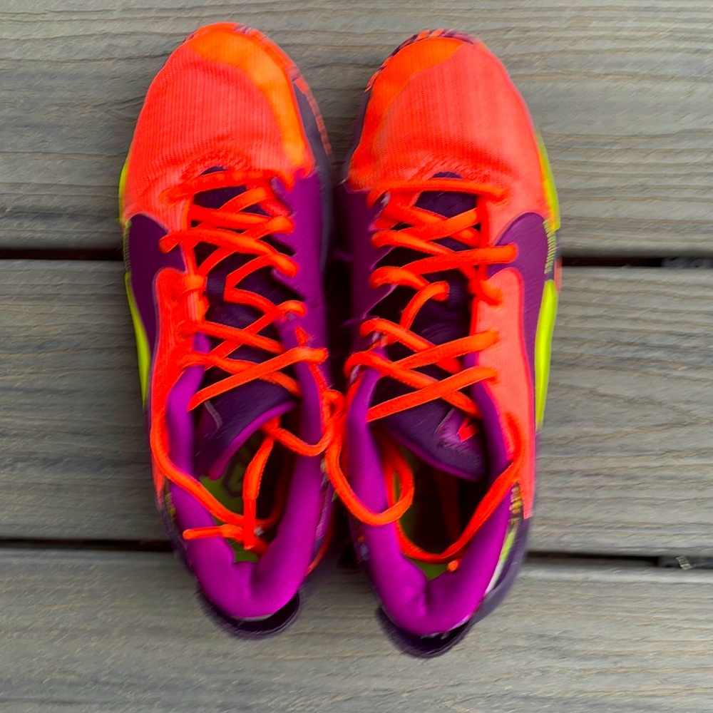 Brand Nike Color orange purple green size 5 1/2 super cozy basketball shoes.